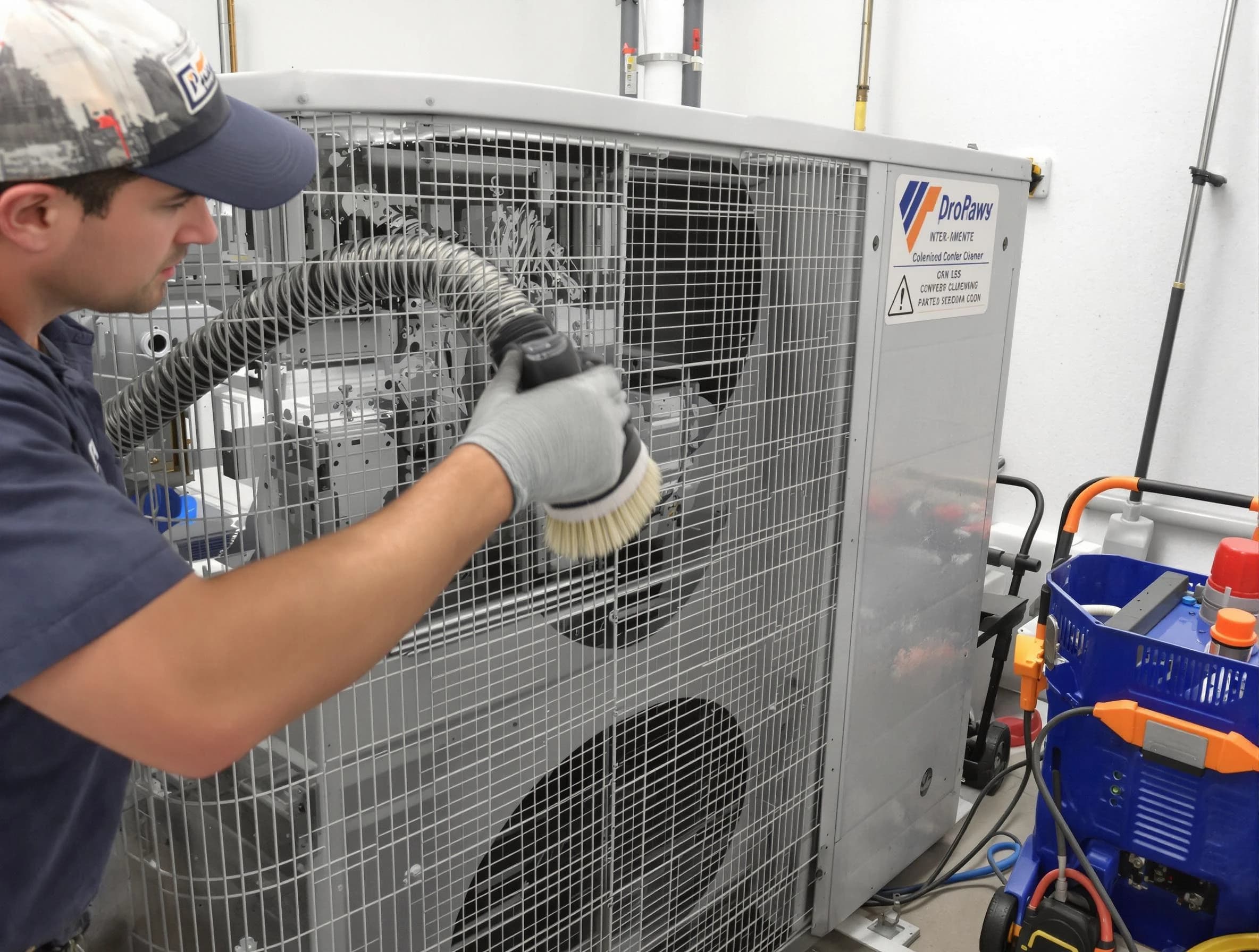 Riverdale Air Duct Cleaning specialist performing precision AC coil cleaning for improved system performance in Riverdale