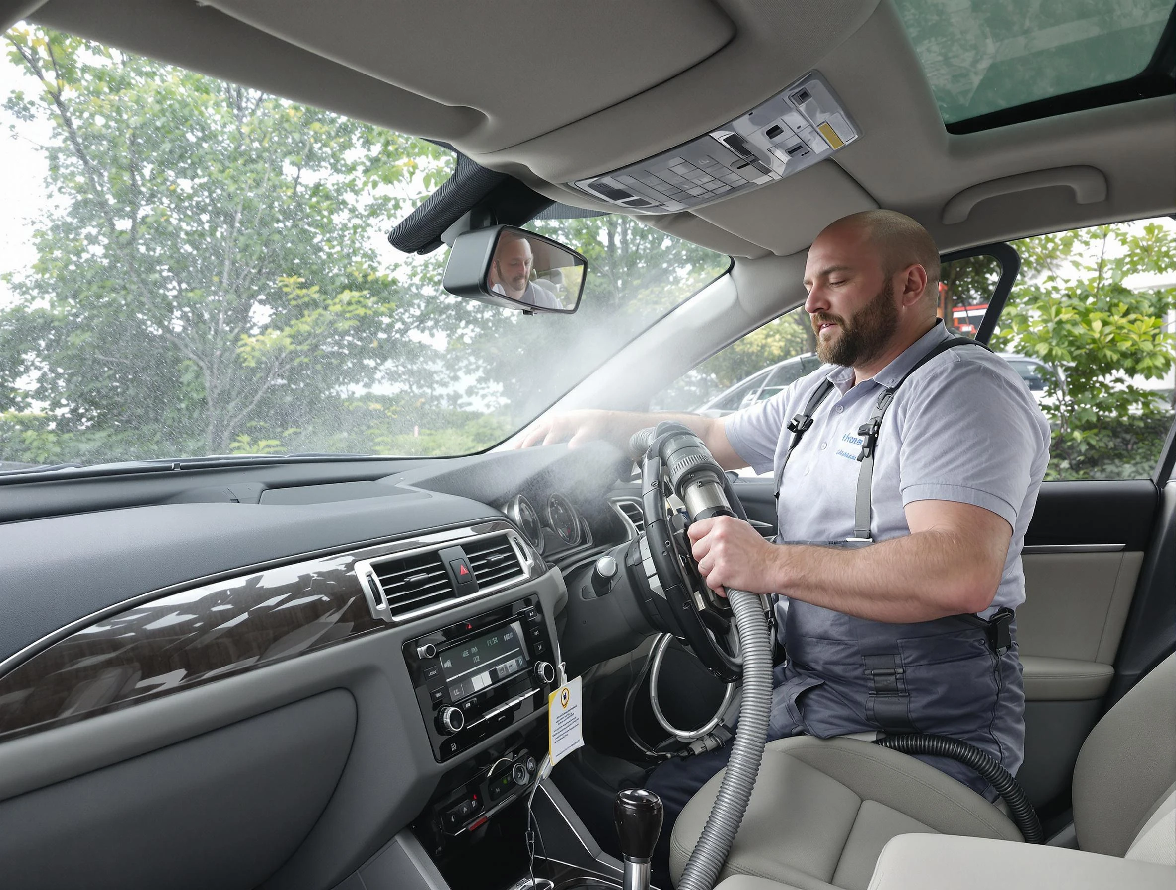 Riverdale Air Duct Cleaning specialist performing professional car duct cleaning in Riverdale